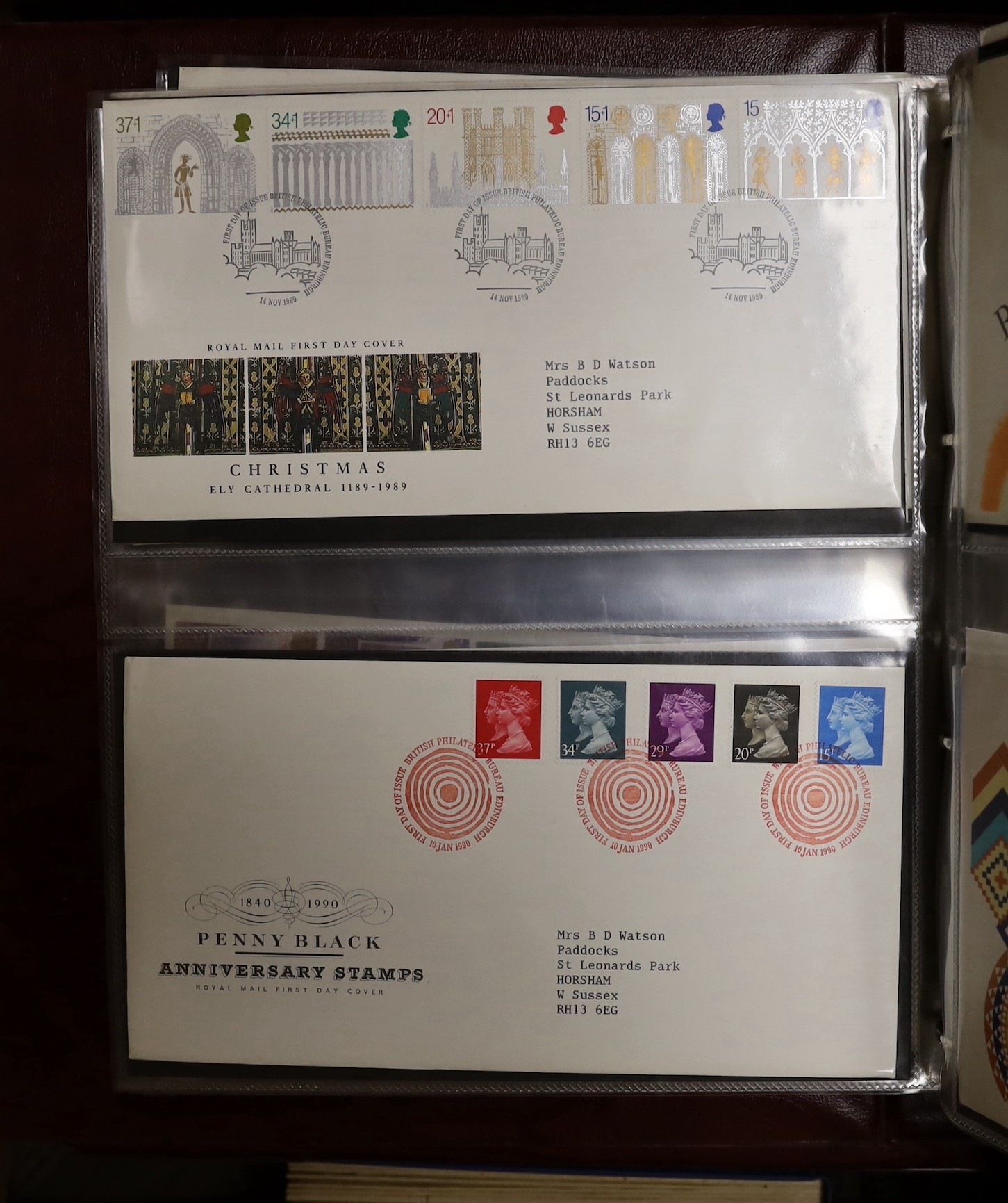 Great Britain stamps from 1840 1d black used in 6 Plymouth Albums including 1934 re-engraved set mint, 1939 10sh. dark blue mint, F.D. covers in 15 albums from 1940-2002, 1960's commemoratives (3 boxes)